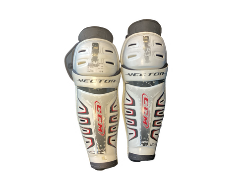  CCM VECTOR Senior Shin Guards White 15"