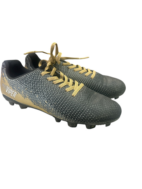 Vist Large View of Product Image Which is Used Soccer Cleats Black And Gold Junior 03.5