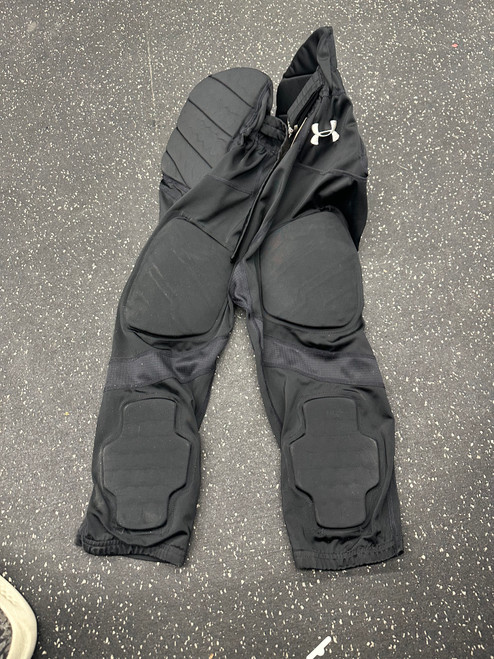 Used Under Armour Youth FB Integrated Pants Black SM 11162-S000426199