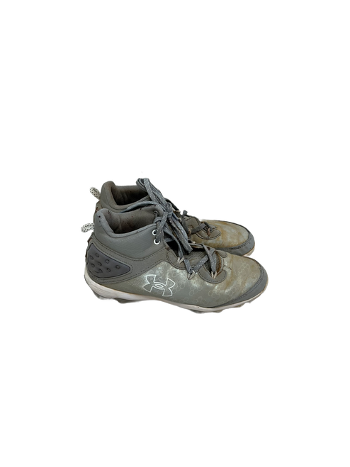 Vist Large View of Product Image Which is Used Under Armour Harper Jr 5 Grey Baseball Cleats