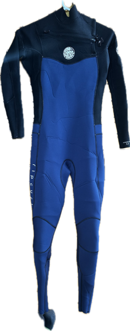 Used Rip Curl Women's Size 8 Full Wesuit Black And Navy Blue 3/2