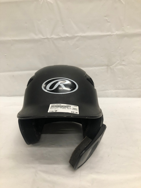 Vist Large View of Product Image Which is Used Rawlings HELMET WITH JAWGUARD Batting Helmet No Mask Black SM 11668-S000105286