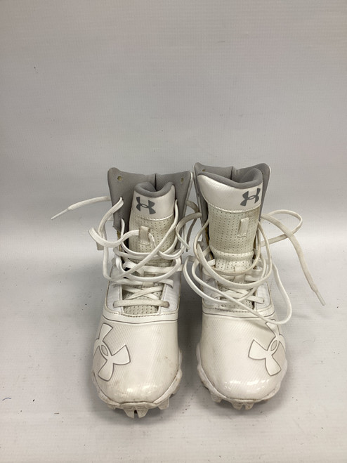 Used Under Armour Jr FB Cleats White Junior 01.5 11851-S000030058