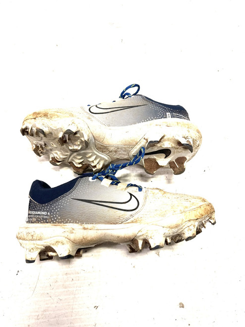 Vist Large View of Product Image Which is Used Nike . BB/SB Cleats White Senior 8