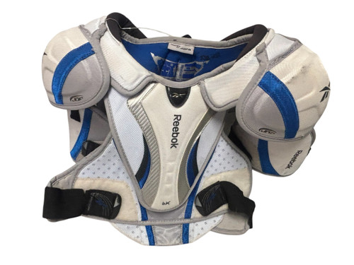 Vist Large View of Product Image Which is Used Reebok 6K KINETIC FIT Junior Hockey Shoulder Pads LG 32-35" ; 5'2" - 5'6"