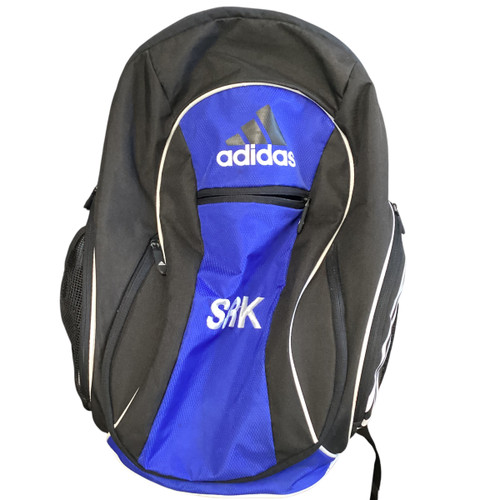 Vist Large View of Product Image Which is Used Adidas Soccer Player Sackpack Black And Royal Blue 11479-S000391045