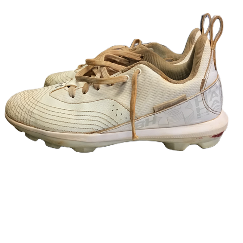 Vist Large View of Product Image Which is Used Under Armour 3025596-100 BB/SB Cleats White Junior 06