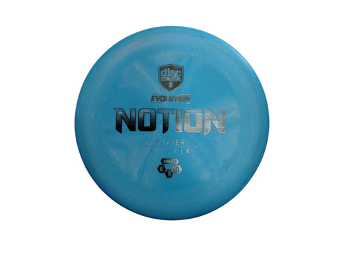 Vist Large View of Product Image Which is Used Discmania EVOLUTION NOTION Disc Golf Putter Carolina Blue 173g