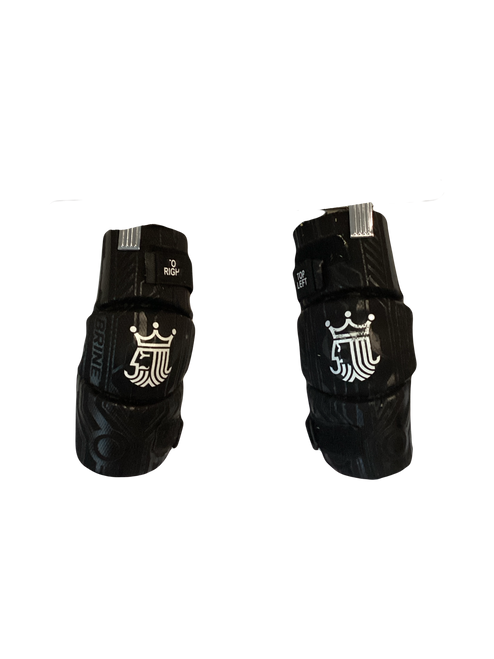 Vist Large View of Product Image Which is Used Brine ARM GUARDS Lacrosse Arm Pads/Guards Black Junior 11642-S000128860