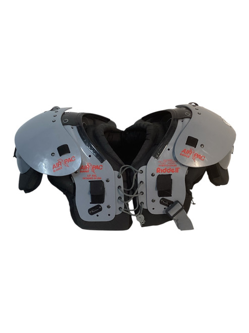 Vist Large View of Product Image Which is Used Riddell AIR PAC FB Shoulder Pads Grey LG
