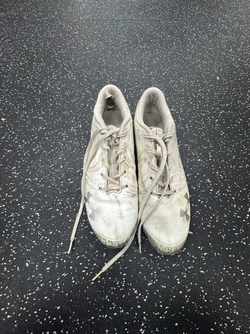 Vist Large View of Product Image Which is Used Under Armour Adult FB Cleats White Senior 12