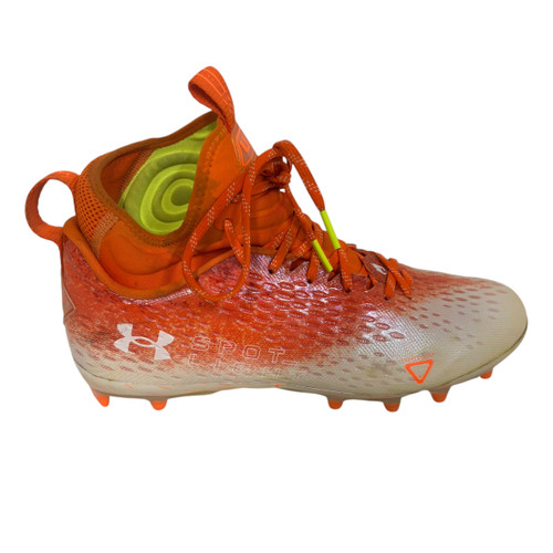 Used Under Armour Spotlight Adult Football Cleats Orange Size 9 11406-S000104394