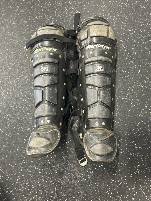 Used MacGregor B61 Catchers Leg Guards Black Adult 11726-S000279385