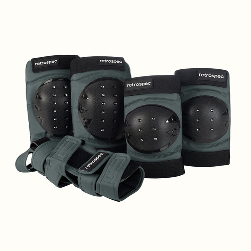 Vist Large View of Product Image Which is New Retrospec Protect Skate Knee and Elbow Pads Set with Wrist Guards- Youth Graphite