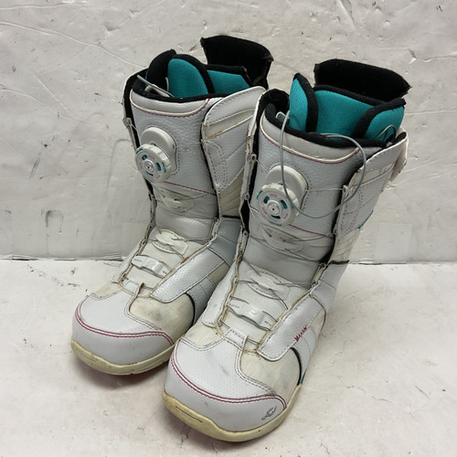 Vist Large View of Product Image Which is Used SAGE BOA COILER Womens Snowboard Boots White Senior 7
