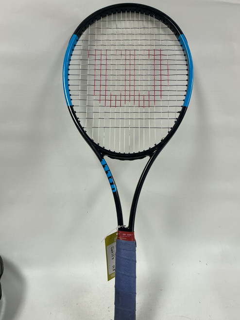 Vist Large View of Product Image Which is Used Wilson ULTRA TOUR Adult Tennis Racquet Navy Blue 4 3/8"
