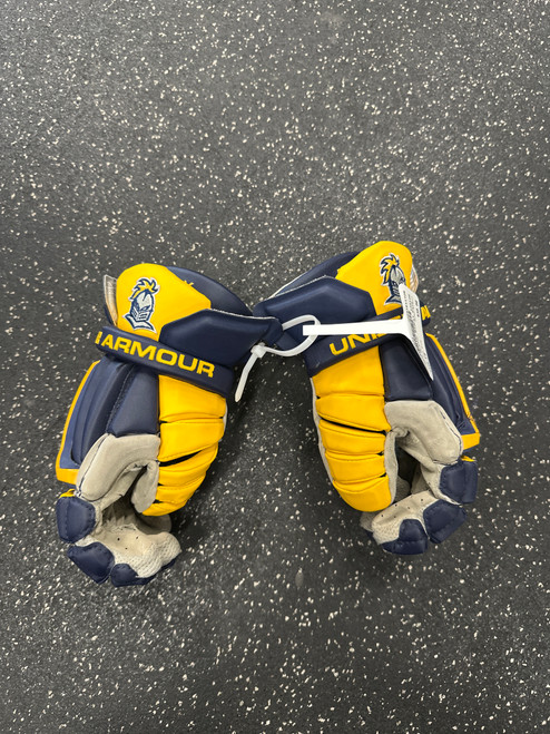 Used Under Armour BIOFIT Lacrosse Gloves Mens Navy Blue LG 11726-S000279431