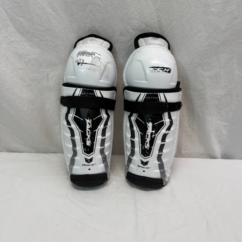 Vist Large View of Product Image Which is Used CCM ULTRA Junior Shin Guards White 10"