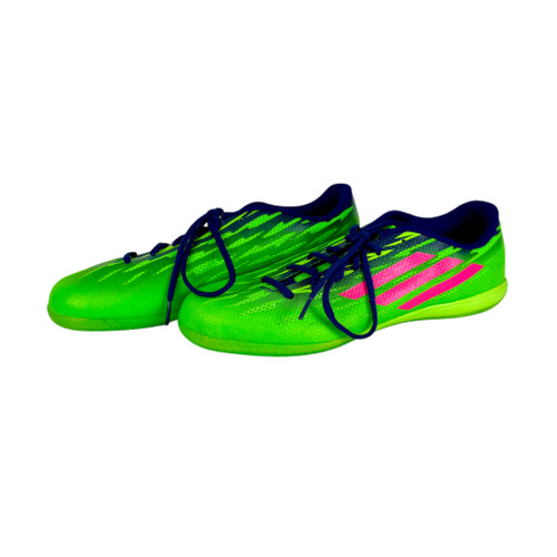 Vist Large View of Product Image Which is Used Adidas Indoor Soccer Shoes Green Men's 10