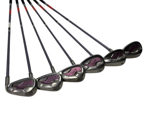 Used XXIO Dunlop 2010 Womens Golf Iron Set RH 7I-PW + AW + SW w/ MP600K 44g Shafts 11731-S000136934