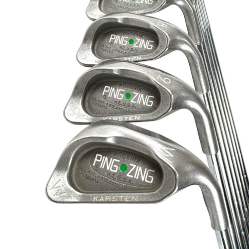Used Ping ZING GREEN DOT Men's RH 3I-PW Iron Set Steel Shaft 11506-S000277558