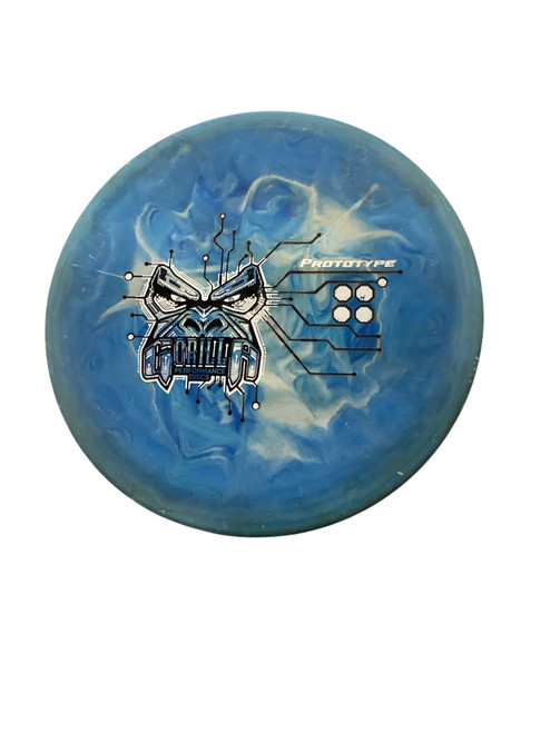 Vist Large View of Product Image Which is Used GORILLA PERF PROTO Disc Golf Putter Royal Blue