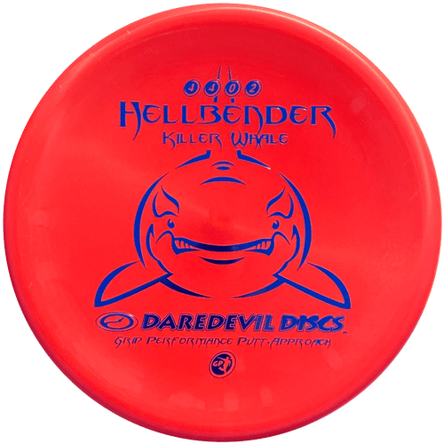 Vist Large View of Product Image Which is Used DAREDEVIL KILLER WHALE Disc Golf Putter Red