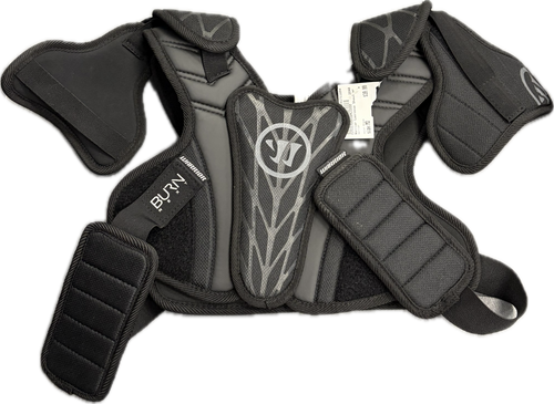 Vist Large View of Product Image Which is Used Warrior Lacrosse Shoulder Pads Black MD