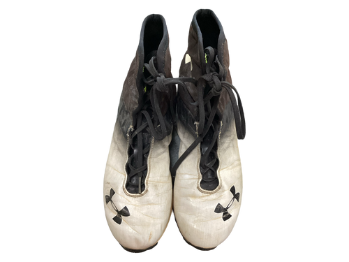 Used Under Armour COMPFIT Adult FB Cleats Black And White Senior 7.5 11613-S000157492