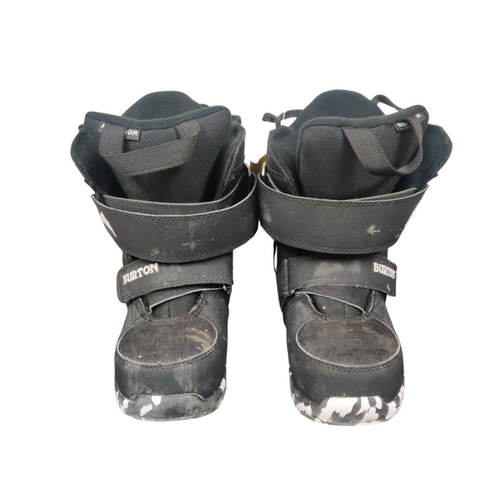 Used Burton MINI GROM Boys Snowboard Boots Black Youth 13.0 11218-S000399811