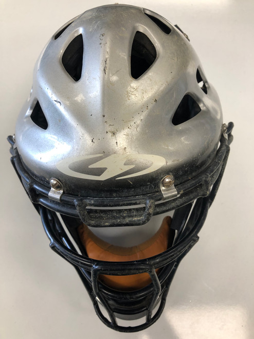 Vist Large View of Product Image Which is Used POWER BOLT Catchers Helmet w/Mask Black Fits all