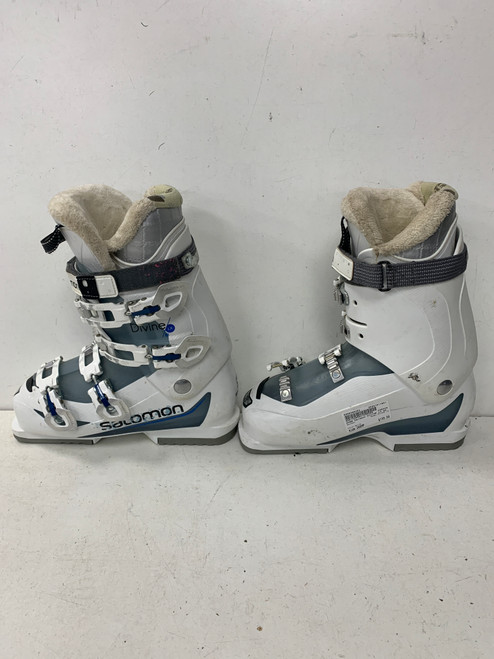 Vist Large View of Product Image Which is Used Salomon DIVINE LX Womens DH Ski Boot White 260 MP - M08 - W09 11891-S000300282
