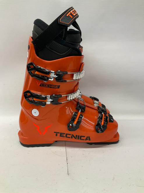 Vist Large View of Product Image Which is Used Tecnica COCHISE JR Mens DH Ski Boot Orange 255 - M07.5 -W08:5