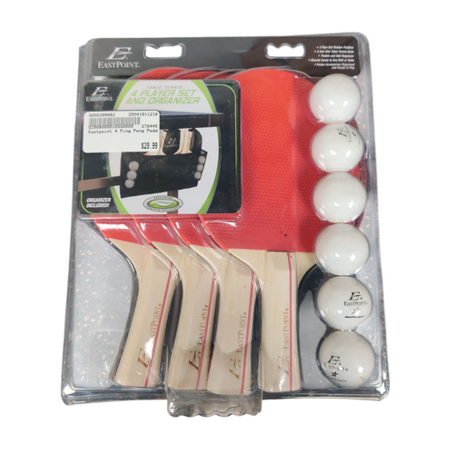 Used Eastpoint 4 Ping Pong Paddle Set 11218-S000399862