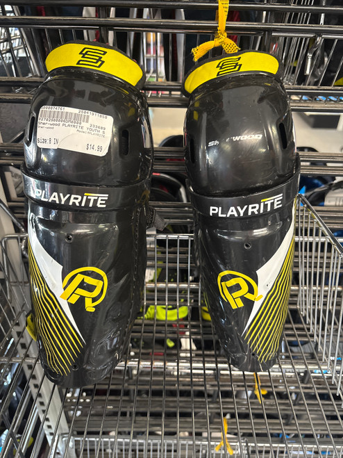 Vist Large View of Product Image Which is Used Sher-wood PLAYRITE Youth Shin Guards None 8" 11858-S000074761