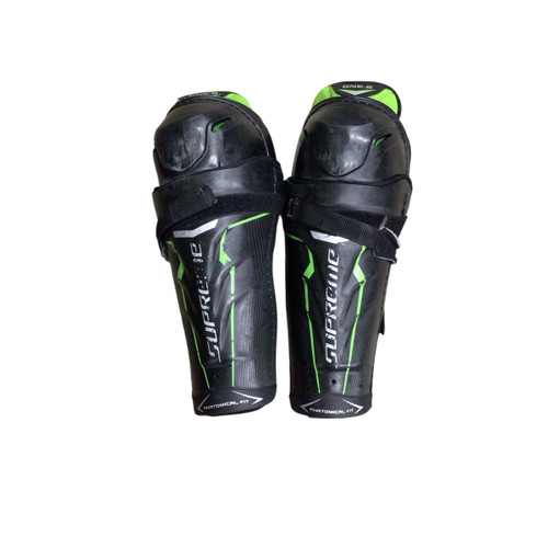Vist Large View of Product Image Which is Used Bauer SUPREME ONE 6 Junior Shin Guards Black 13" 11760-S000074424