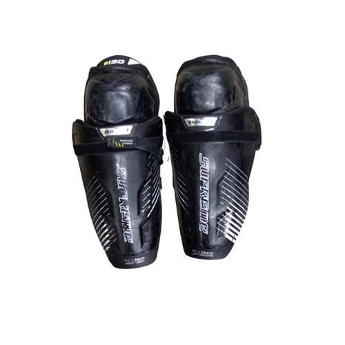 Vist Large View of Product Image Which is Used Bauer SUPREME ONE 6 Junior Shin Guards Black 13" 11760-S000074425