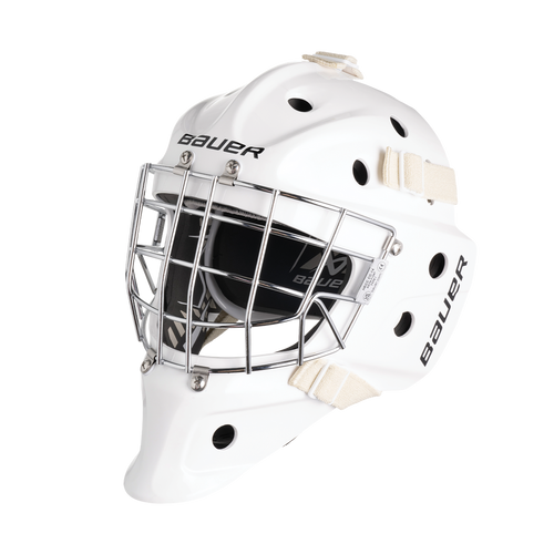 New Bauer 930 GOAL MASK Senior Goalie Helmet/Mask White SM 11858-BAR1057236SRWHTSM
