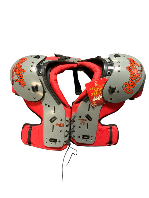 Vist Large View of Product Image Which is Used Rawlings BRUTE III FB Shoulder Pads Grey 3X