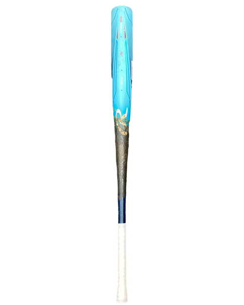 Vist Large View of Product Image Which is Used Rawlings CLOUT AI BB/SB High School -3 Bat Carolina Blue 34"