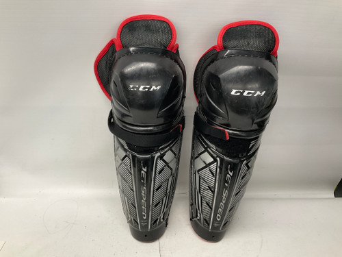 Used CCM FT 350 Intermediate Shin Guards Black 12" 11836-S000024848