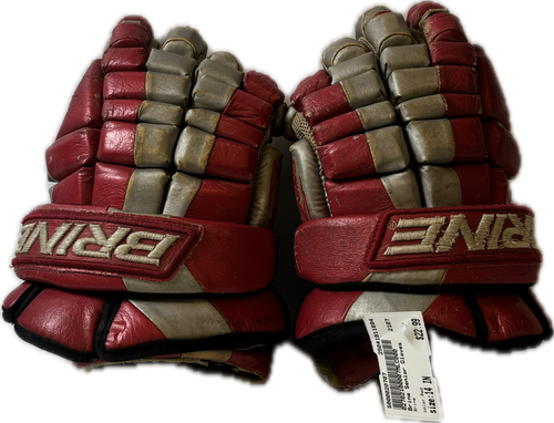 Vist Large View of Product Image Which is Used Brine Senior Gloves Red 10"