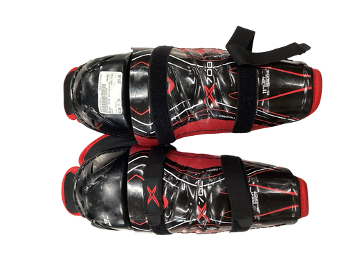 Used Bauer X700 Intermediate Shin Guards Black 11" 11613-S000157634