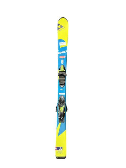 Vist Large View of Product Image Which is Used Fischer RANGER Boys DH Ski/Binding Yellow And Royal Blue 120 cm