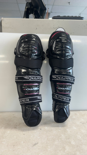Used BALL HOCKEY SHIN GUARDS Youth Shin Guards Black 10" 11858-S000074783