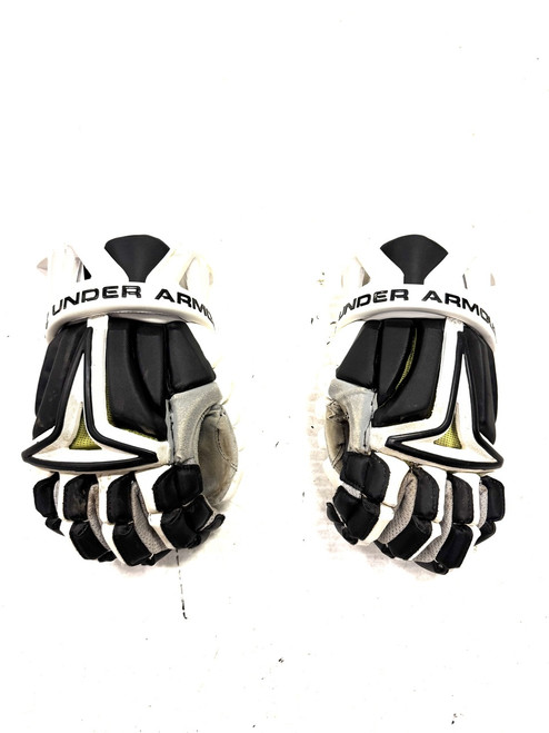 Vist Large View of Product Image Which is Used Under Armour HEAT GEAR Lacrosse Gloves Mens White LG