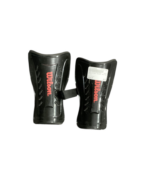 Vist Large View of Product Image Which is Used Wilson Soccer Shin Guards Adult Black SM 11804-C000252043
