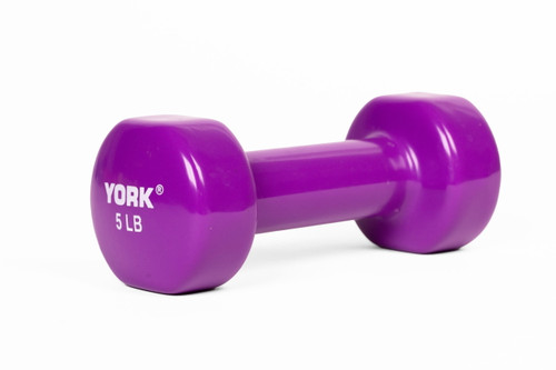 Vist Large View of Product Image Which is New 5 lbs Vinyl Purple Dumbell