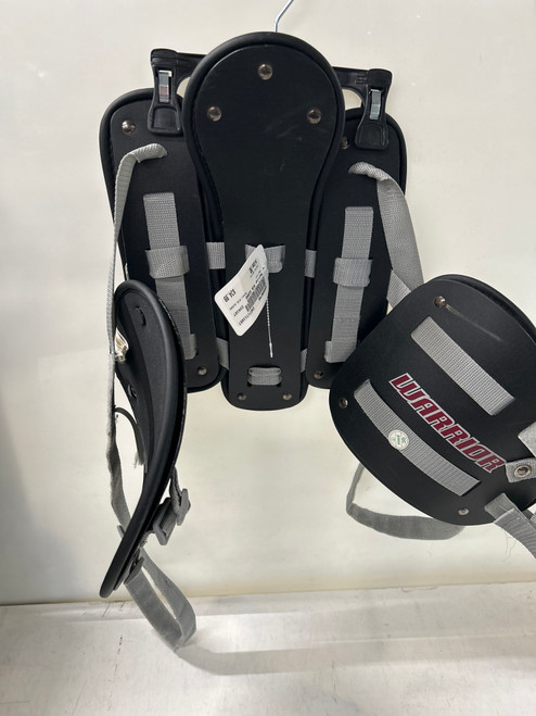 Vist Large View of Product Image Which is Used Warrior RIB GUARD Lacrosse Rib Pads White MD