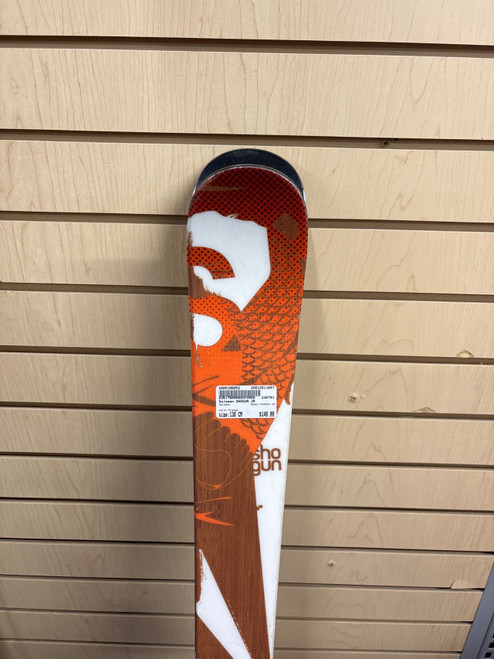 Vist Large View of Product Image Which is Used Salomon SHOGUN JR Boys DH Ski/Binding Orange 130 cm